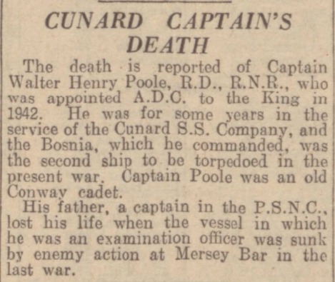 Captain Walter Henry Poole